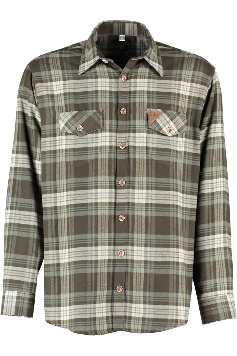 Flanell-Hemd oliv